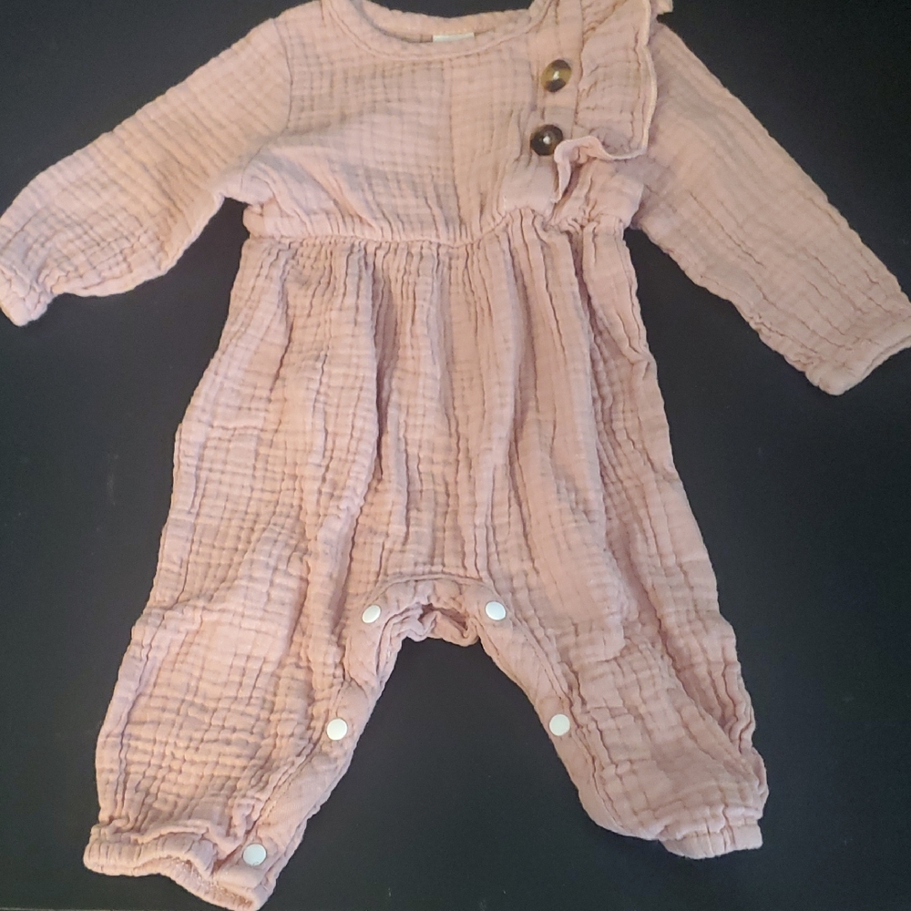 SHEIN Dusty Pink Baby Gauze Romper